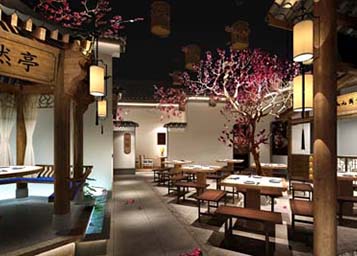 中餐厅设计案例：江门 ·  玖违河粉村餐厅设计