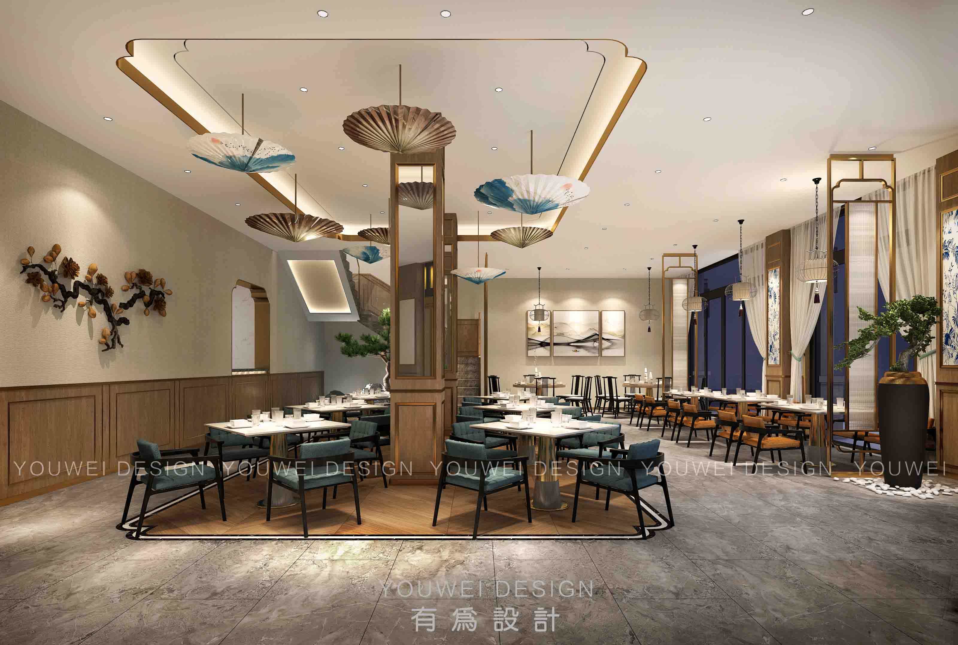 中餐厅设计案例：山西 · 大同云饺子餐厅设计 第3张